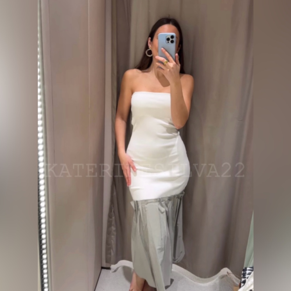 ZARA contrasting midi dress - Picture 8 of 9